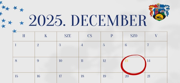 '25 December 13-i nyitvatartás